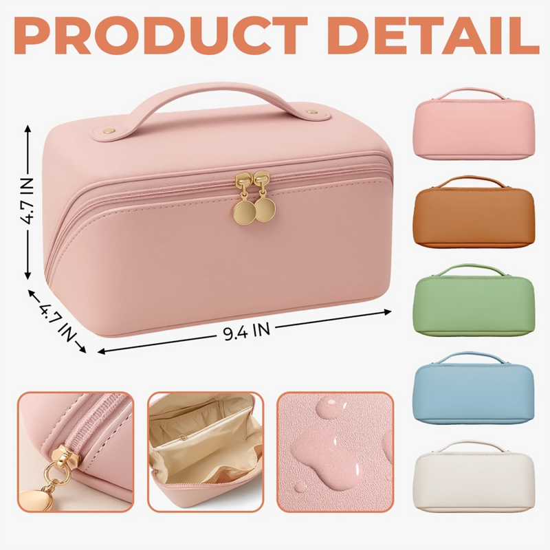 Personalized PU Leather Travel Toiletry Bag – Vacation Gifts For Women – Cruise Queen Kit