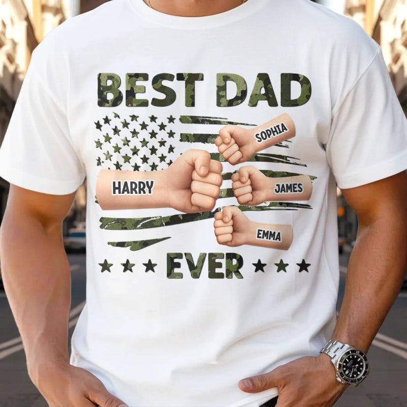 Personalized Unisex T-shirt, Hoodie – Gifts For Dad, Grandpa – Our Hero, Our Dad