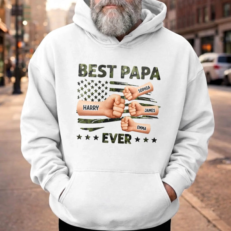 Personalized Unisex T-shirt, Hoodie – Gifts For Dad, Grandpa – Our Hero, Our Dad