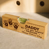 Personalized Wooden Bottle Opener With Built-in Spirit Level – Father's Day Gifts For Grandpa, Dad – Dad’s Love Leads The Way