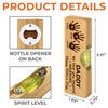 Personalized Wooden Bottle Opener With Built-in Spirit Level – Father's Day Gifts For Grandpa, Dad – Dad’s Love Leads The Way