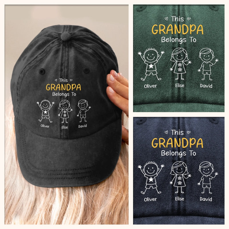 Personalized Washed Baseball Cap – Gifts For Dad, Grandpa – My Crew Makes Me Smile