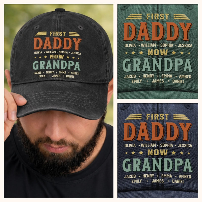 Personalized Washed Baseball Cap – Gifts For Dad, Grandpa – Strong And Kind