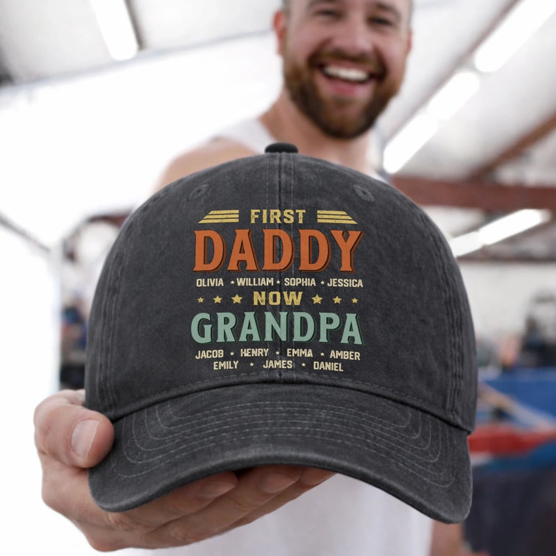 Personalized Washed Baseball Cap – Gifts For Dad, Grandpa – Strong And Kind