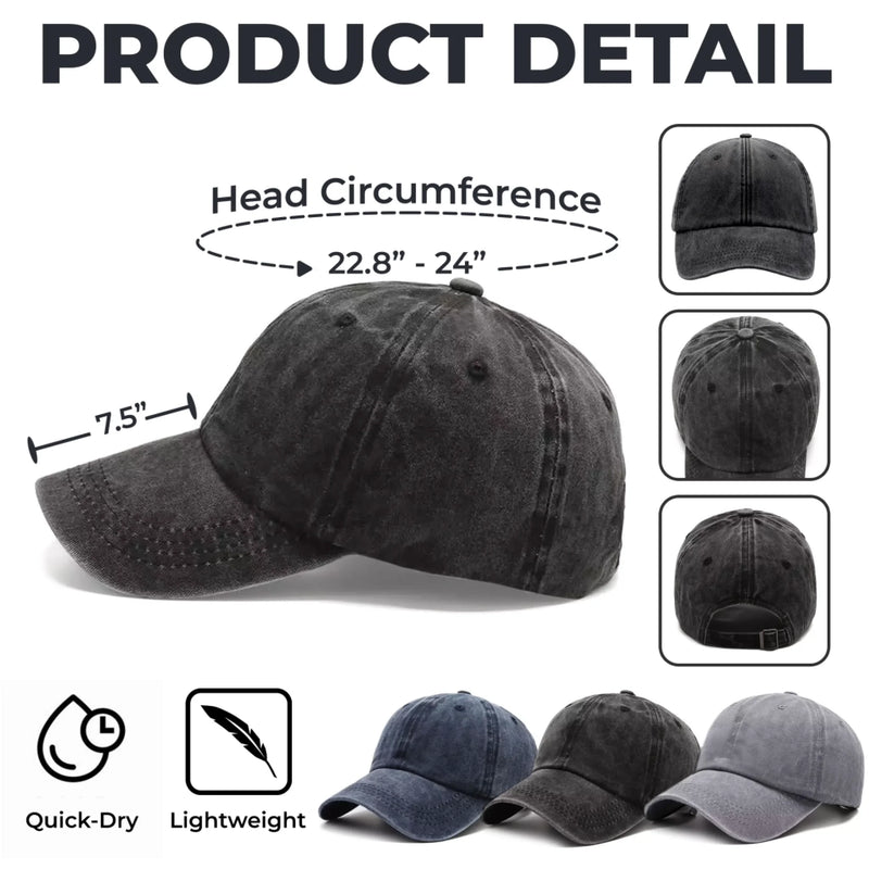 Personalized Washed Denim Baseball Cap – Gifts For Dad, Grandpa –  Grandpa You Are Our Joy