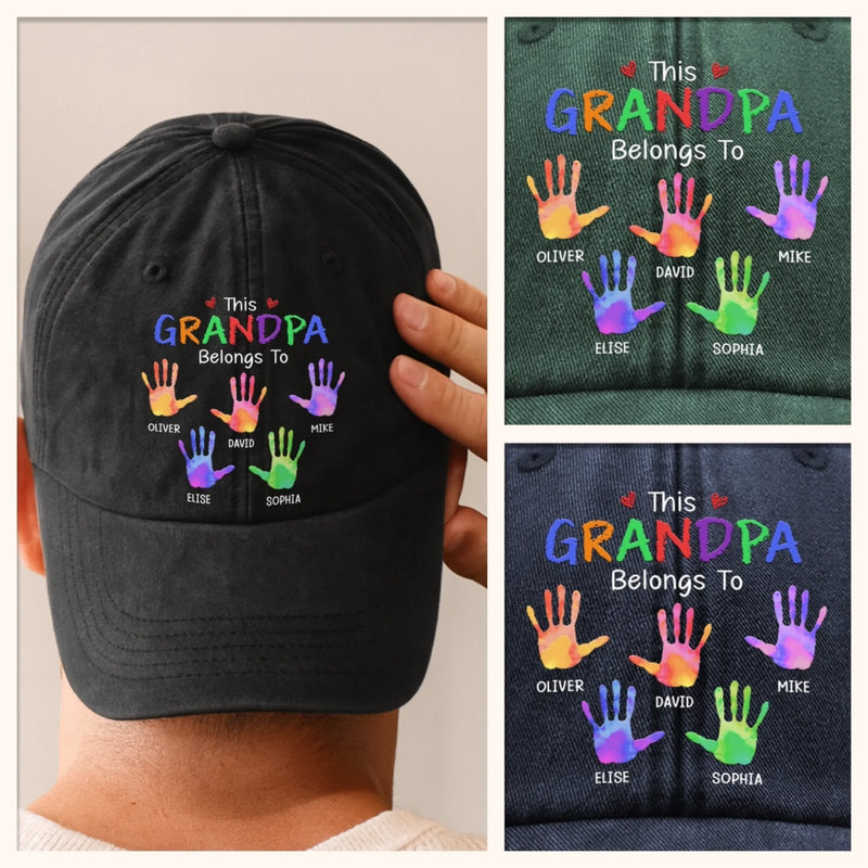 Personalized Washed Denim Baseball Cap – Gifts For Dad, Grandpa –  Grandpa You Are Our Joy