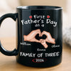 Personalized Black Mug – Birthday Gifts For New Dad, New Parents – New Adventures Begin With Us