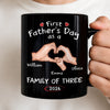 Personalized Black Mug – Birthday Gifts For New Dad, New Parents – New Adventures Begin With Us