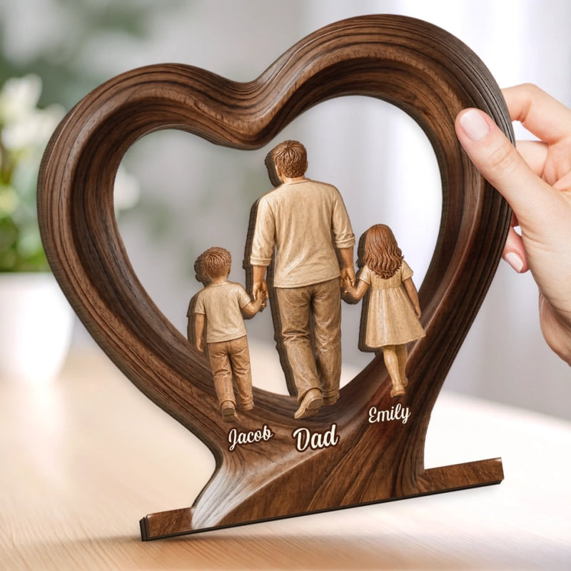 Personalized 2-Layered Wooden Plaque – Gifts For Dad, Grandpa – Thank You For Always Being There