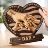 Personalized 2-Layered Wooden Plaque – Gifts For Dad, Grandpa – Dad’s Love Builds Strong Families
