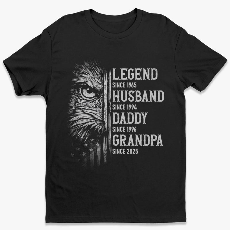 Personalized T-shirt, Hoodie – Gifts For Dad, Grandpa – Born To Be Free