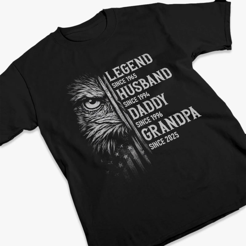 Personalized T-shirt, Hoodie – Gifts For Dad, Grandpa – Born To Be Free