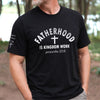 Personalized T-Shirt With Sleeve Design – Gifts For Dad – Fatherhood Is Kingdom Work