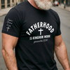 Personalized T-Shirt With Sleeve Design – Gifts For Dad – Fatherhood Is Kingdom Work
