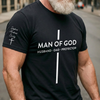 Personalized T-Shirt With Sleeve Design – Gifts For Dad – Man Of God