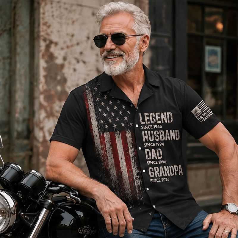 Personalized Hawaiian Shirt – Summer Gifts For Dad, Grandpa – Dad Makes Life Brighter