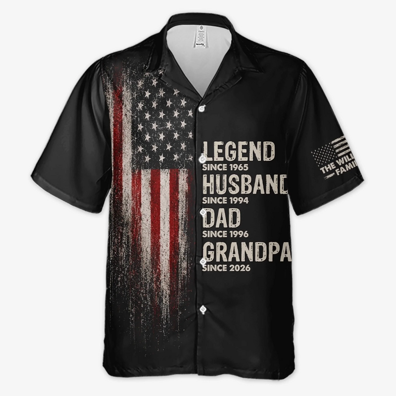 Personalized Hawaiian Shirt – Summer Gifts For Dad, Grandpa – Dad Makes Life Brighter