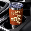 Personalized Printed Leather Tumbler – Gifts For Dad, Grandpa – Forever Thankful For Dad