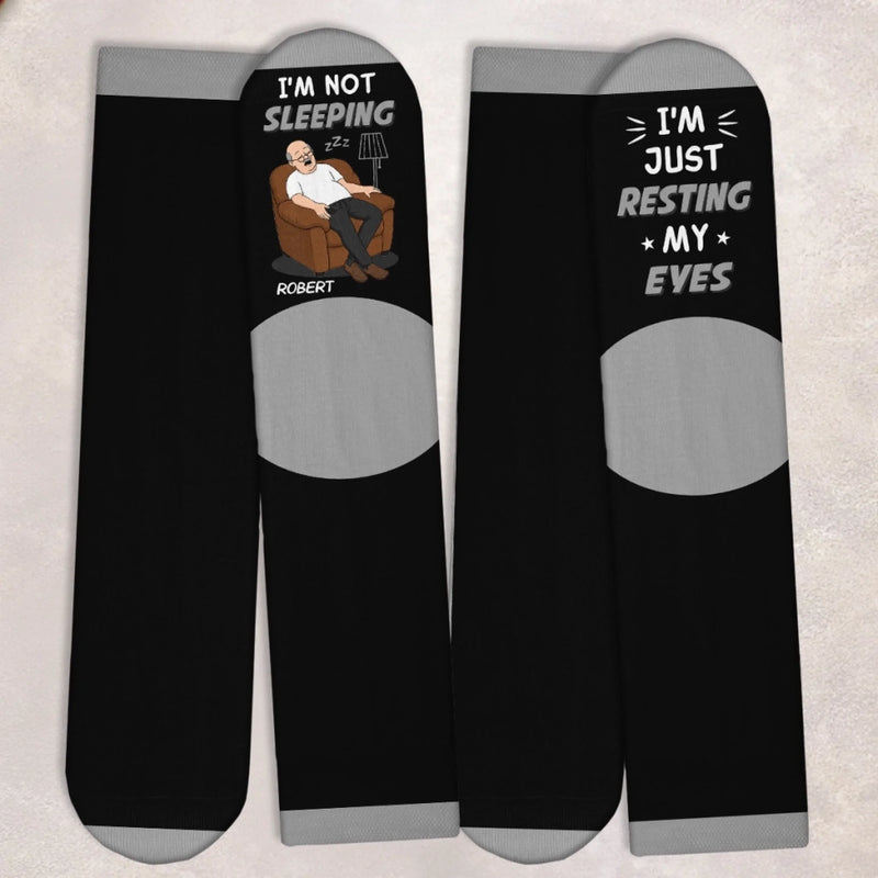 Personalized Crew Socks – Gifts For Dad, Grandpa  – Professional Eye Rest