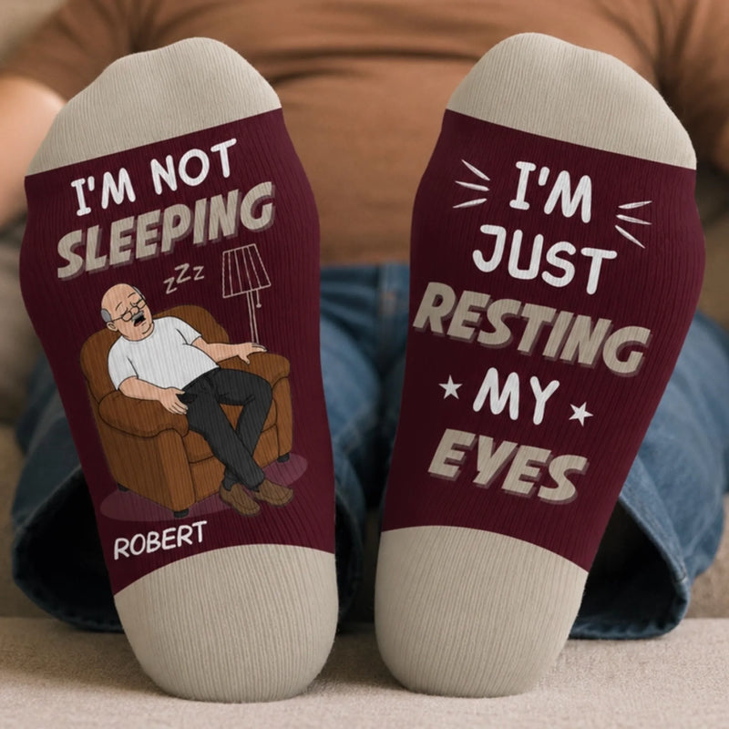 Personalized Crew Socks – Gifts For Dad, Grandpa  – Professional Eye Rest