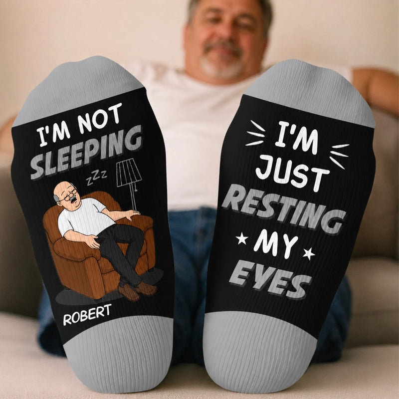Personalized Crew Socks – Gifts For Dad, Grandpa  – Professional Eye Rest
