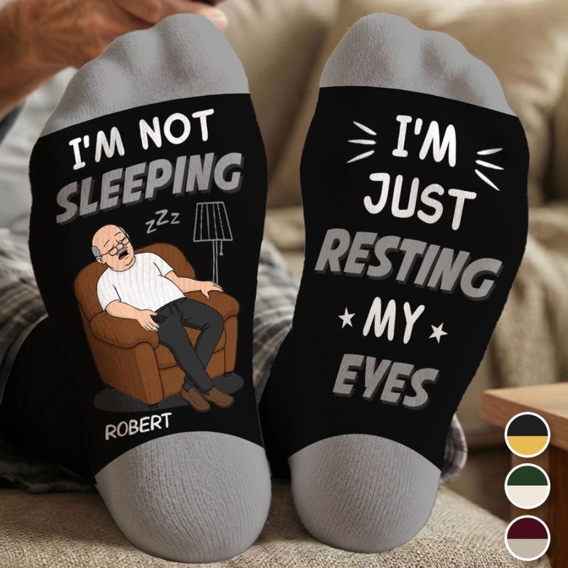 Personalized Crew Socks – Gifts For Dad, Grandpa  – Professional Eye Rest