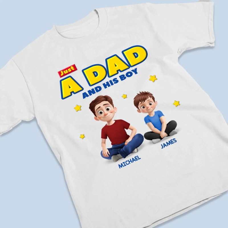 Personalized Unisex T-shirt, Hoodie – Gifts For Dad, Grandpa – Just A Dad Doing His Best