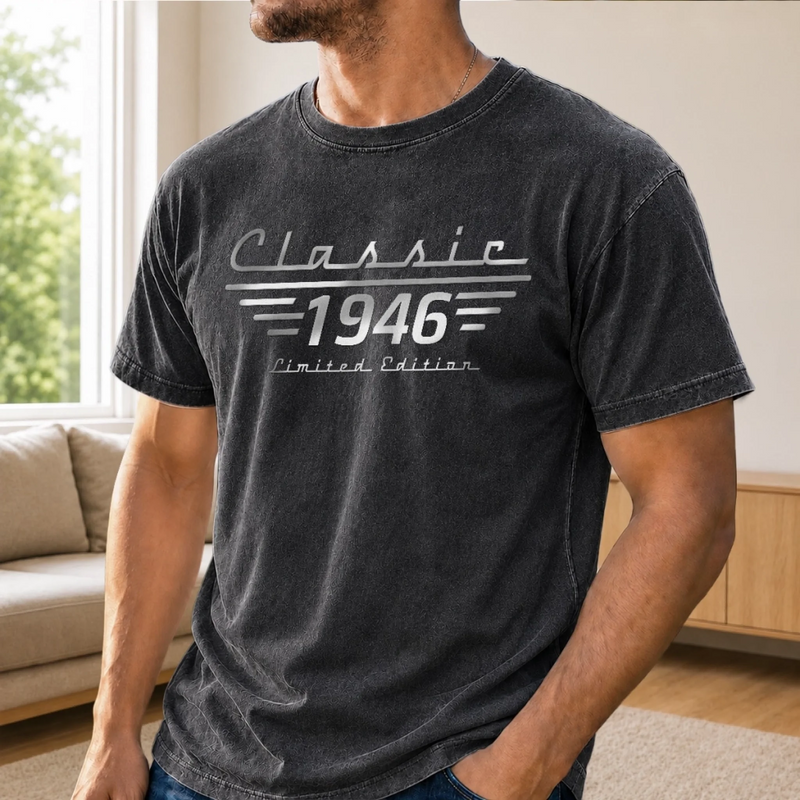 Personalized Washed Cotton T-shirt – Gifts For Dad, Grandpa – Forever Lucky To Have Dad