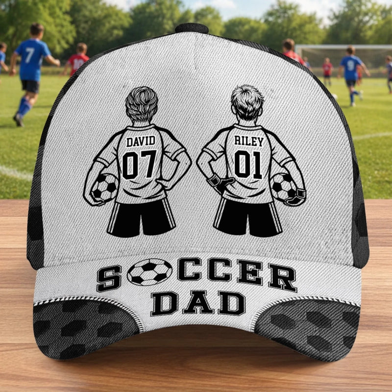 Personalized Baseball Cap – Gifts For Grandpa, Dad, Soccer Lovers – Eat Sleep Soccer Repeat