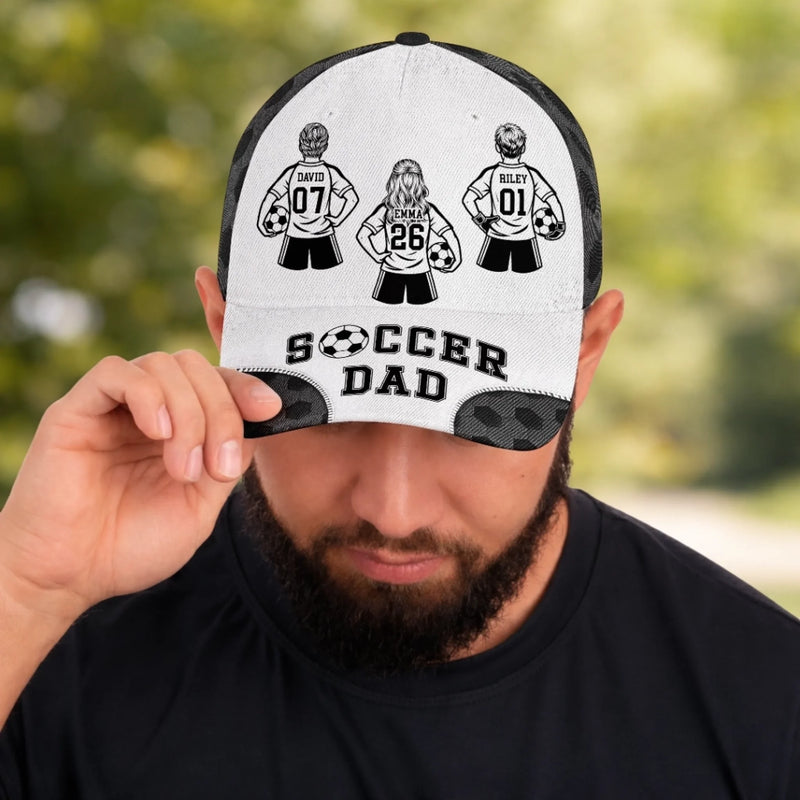 Personalized Baseball Cap – Gifts For Grandpa, Dad, Soccer Lovers – Eat Sleep Soccer Repeat