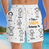 Personalized Men Beach Shorts – Gifts For Dad, Grandpa – Daddy Belongs To The Chaos Crew
