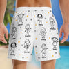 Personalized Men Beach Shorts – Gifts For Dad, Grandpa – Daddy Belongs To The Chaos Crew