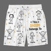 Personalized Men Beach Shorts – Gifts For Dad, Grandpa – Daddy Belongs To The Chaos Crew