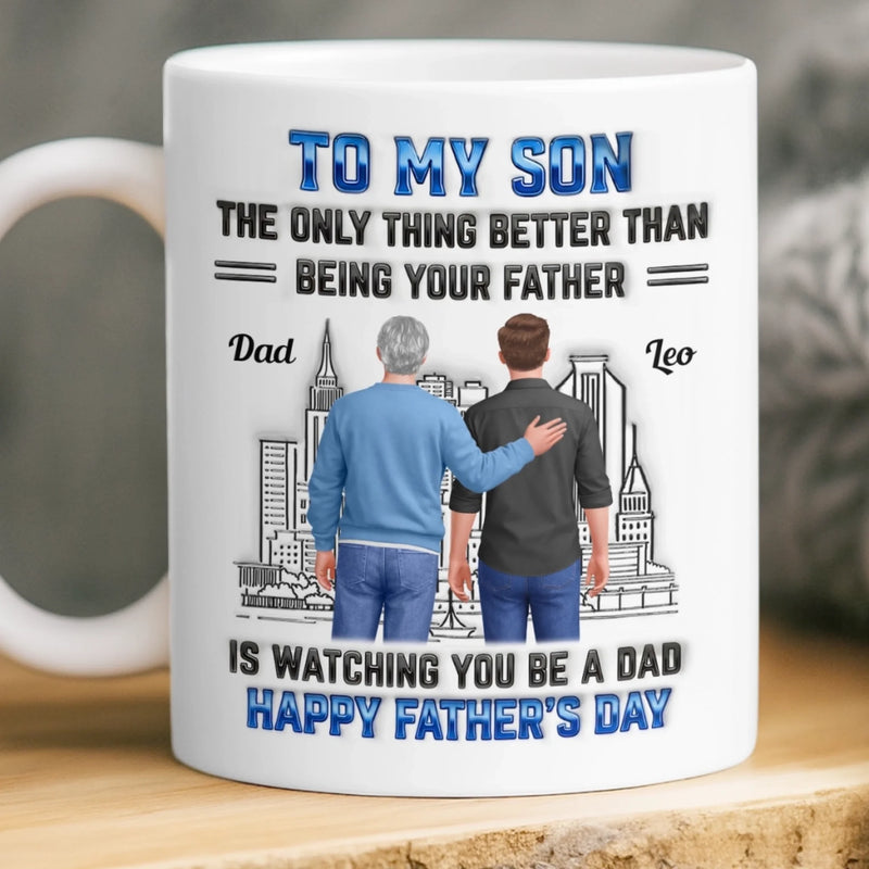 Personalized Mug – Father's Day Gifts For Son – Watching You Grow Is My Joy