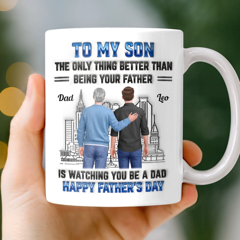 Personalized Mug – Father's Day Gifts For Son – Watching You Grow Is My Joy