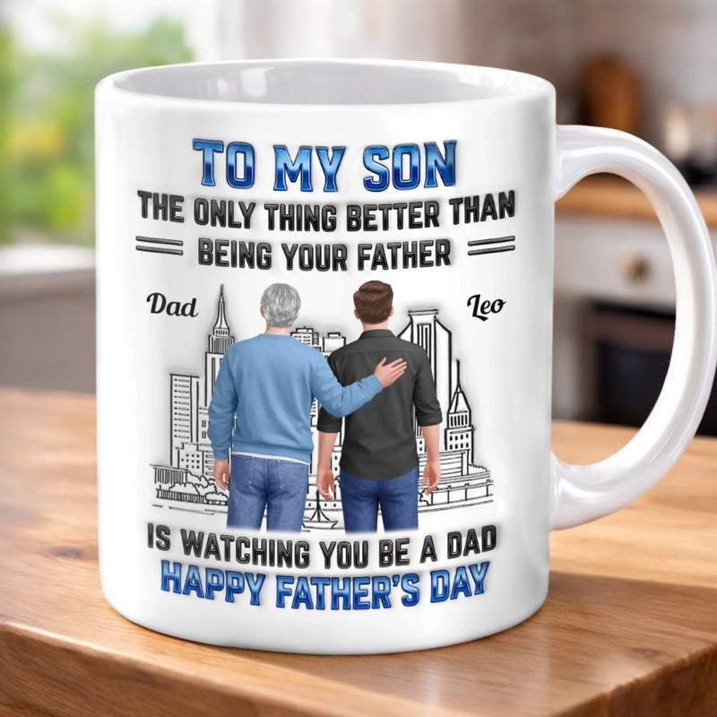 Personalized Mug – Father's Day Gifts For Son – Watching You Grow Is My Joy