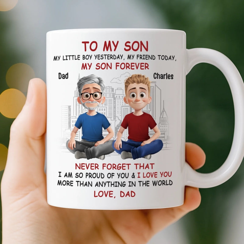 Personalized Mug – Father's Day Gifts For Son – Strong Roots, Strong Son