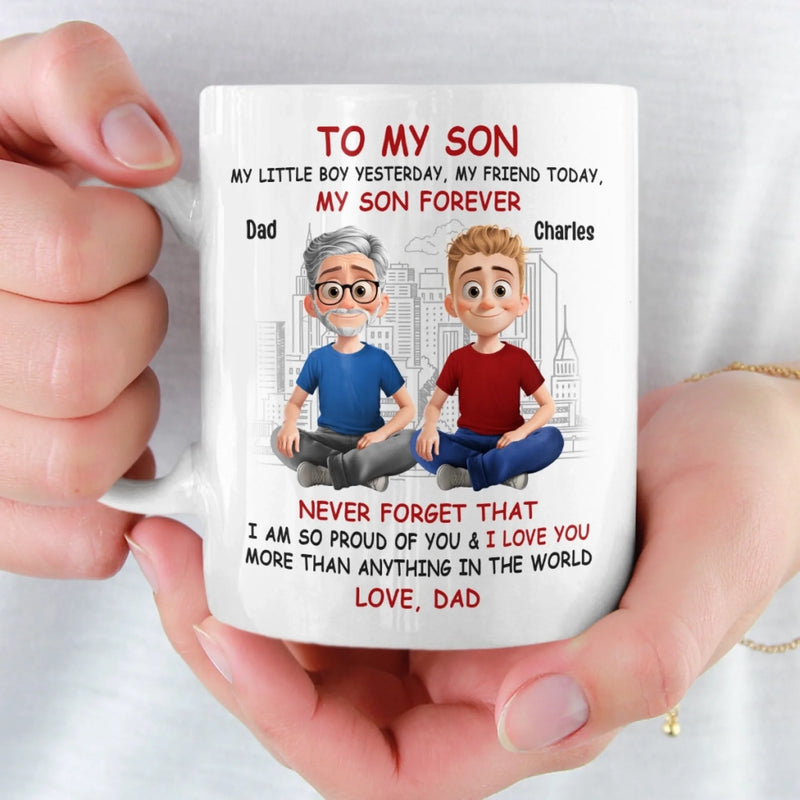 Personalized Mug – Father's Day Gifts For Son – Strong Roots, Strong Son