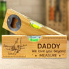 Personalized Wooden Bottle Opener With Built-in Spirit Level – Gifts For Grandpa, Dad – Dad Is Always The Answer