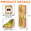 Personalized Wooden Bottle Opener With Built-in Spirit Level – Gifts For Grandpa, Dad – Dad Is Always The Answer
