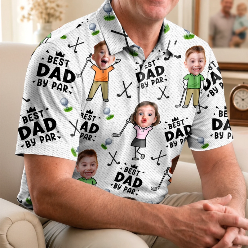 Personalized Photo All Over Print Polo Shirt – Golf Gifts For Dad – Every Round Is A New Opportunity
