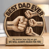 Personalized 2-Layered Wooden Plaque – Gifts For Dad, Grandpa – Greatest Dad Ever