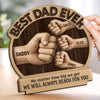 Personalized 2-Layered Wooden Plaque – Gifts For Dad, Grandpa – Greatest Dad Ever