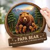 Personalized 2-Layered Wooden Plaque – Gifts For Dad, Grandpa – Grandpa And Dad Forever Loved