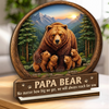 Personalized 2-Layered Wooden Plaque – Gifts For Dad, Grandpa – Grandpa And Dad Forever Loved