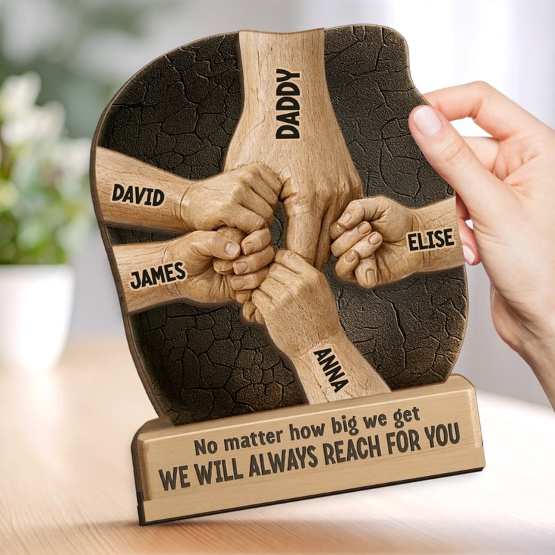 Personalized 2-Layered Wooden Plaque – Gifts For Dad, Grandpa – Dad And Grandpa Our Pride