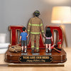 Personalized 2-Layered Wooden Plaque – Gifts For Dad, Grandpa – Courage Runs In The Family