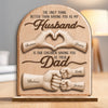 Personalized 2-Layered Wooden Plaque – Gifts For Dad, Grandpa – Home Feels Better With Dad