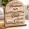 Personalized 2-Layered Wooden Plaque – Gifts For Dad, Grandpa – Home Feels Better With Dad