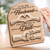 Personalized 2-Layered Wooden Plaque – Gifts For Dad, Grandpa – Home Feels Better With Dad